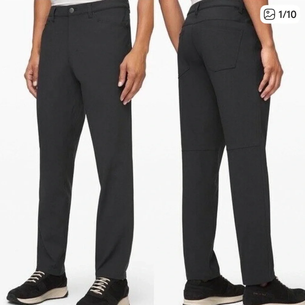 Lululemon ABC Classic 5 Pocket‎ Warpstreme Pants M5583S Black Mens Size 34